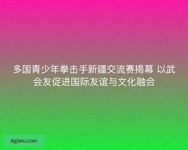 多国青少年拳击手新疆交流赛揭幕 以武会友促进国际友谊与文化融合