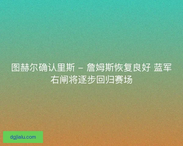 图赫尔确认里斯 - 詹姆斯恢复良好 蓝军右闸将逐步回归赛场